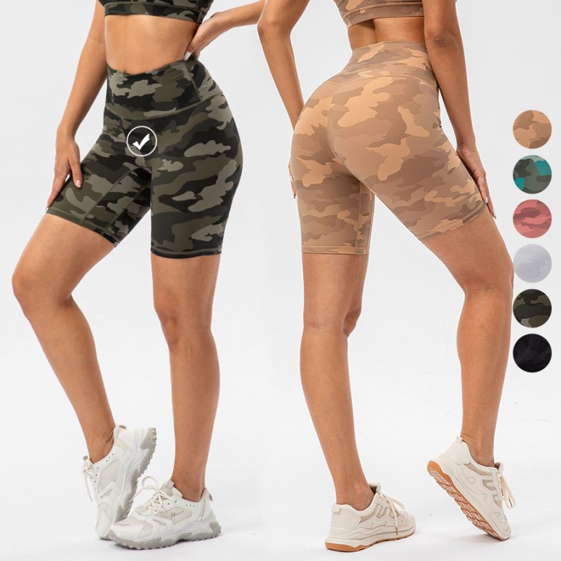 Bikershorts met camouflage-tie-dye