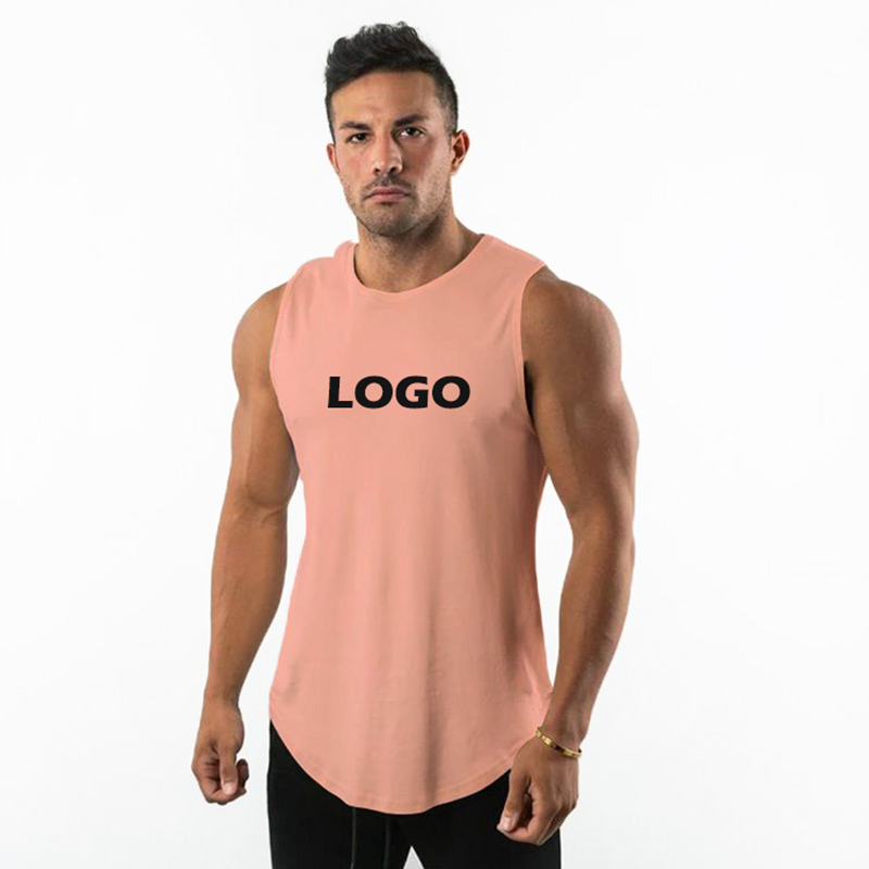 Katoenen gespierde atletische tanktop