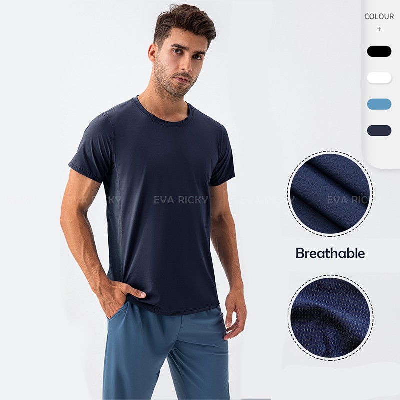 Mesh ronde hals wit T-shirt