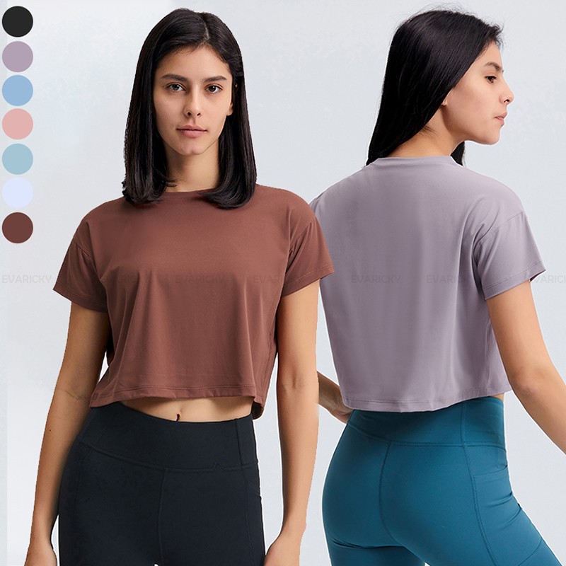 Effen T-shirt met korte mouwen
