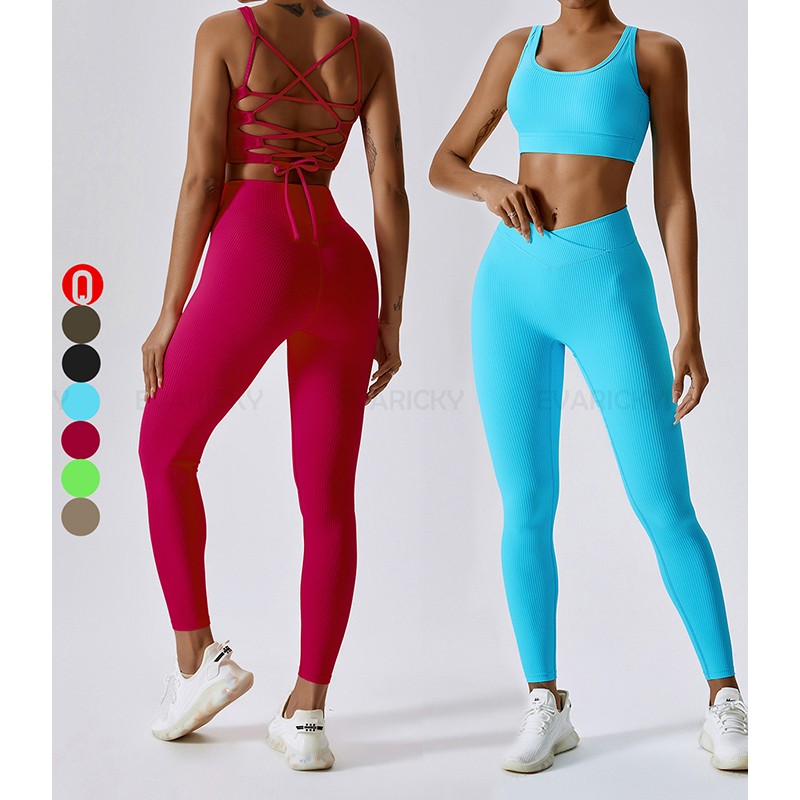 Geribbelde damessportset