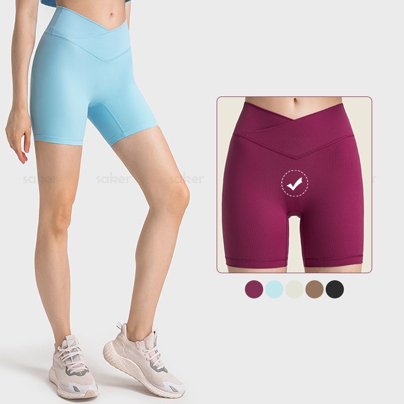 Geribbelde dames bikershorts