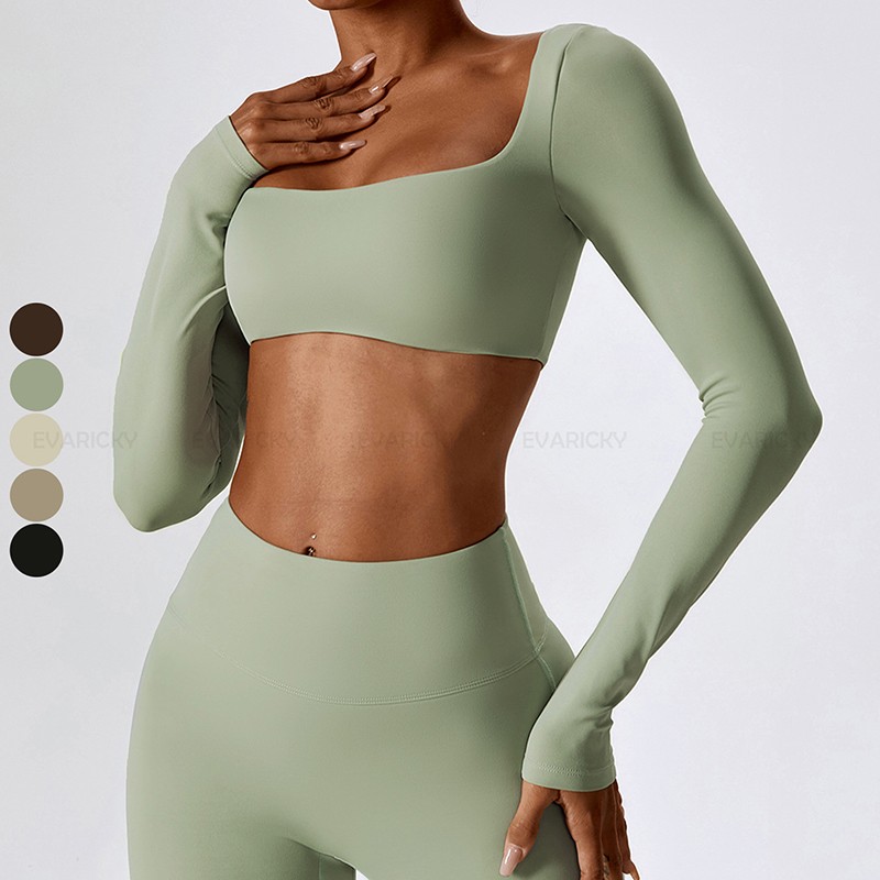 Crop top met vierkante hals voor dames