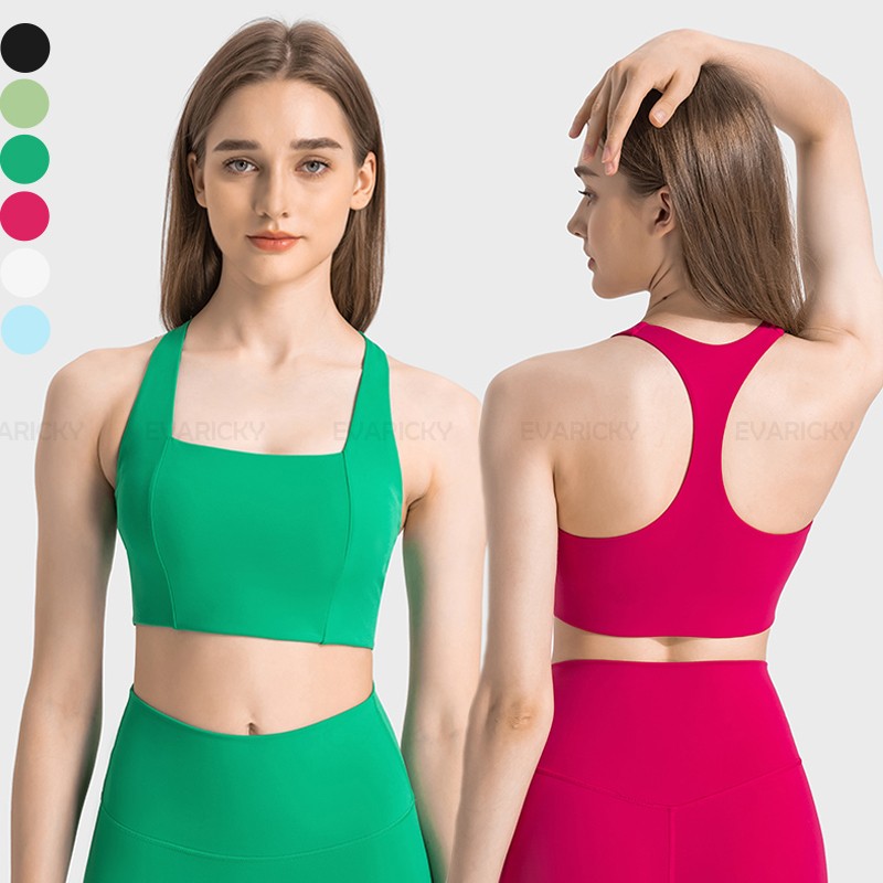 Witte croptop sportbeha
